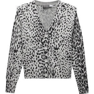 Mint Velvet Grey Leopard Print Cardigan